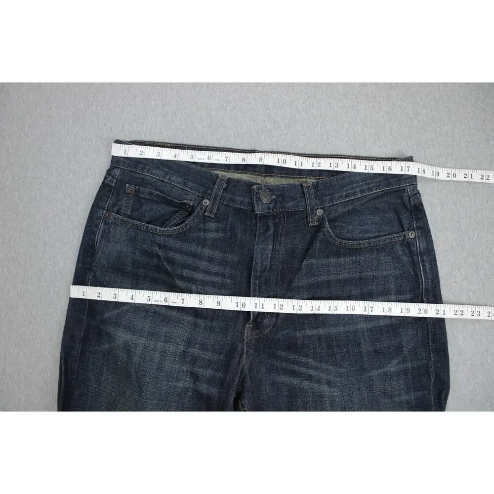 Levis Jeans Mens Size 34 x 34 Blue 100% Cotton 514 Regular Straight Leg‎